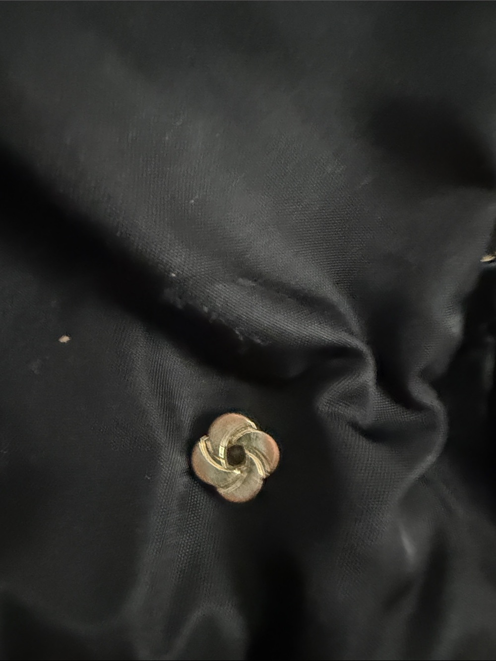 Black Samsonite Backpack, Gold Hardware, Used - Picture 2 of 5